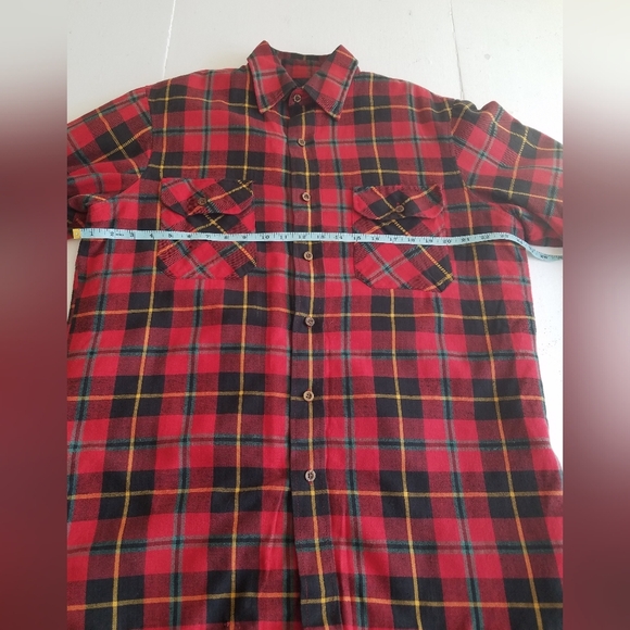 Country Touch Men's Sportswear Shirt Jacket Lined Red Plaid Size Large  16 - Picture 7 of 11